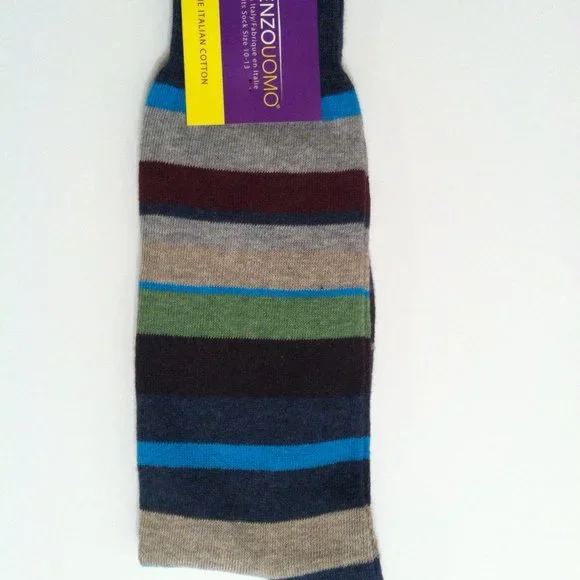 3 LORENZO UOMO MEN'S NEW COTTON BLEND DRESS SOCKSFIT SHOE SIZE: 7-13